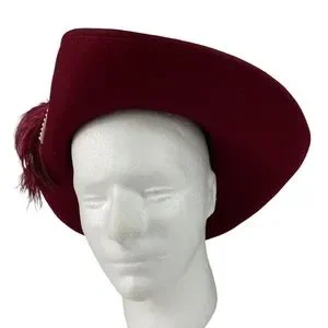 Vintage Kentucky Derby 1950s Doeskin Feathered Large Brimmed Pearls Hat Juli-Kay Vintage | Accessories | Vintage Kentucky Derby 95s Doeskin  main image 3